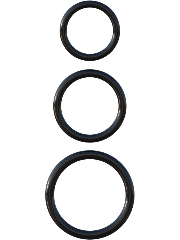 Stamina Set, Penisringar i Silikon, 3-pack