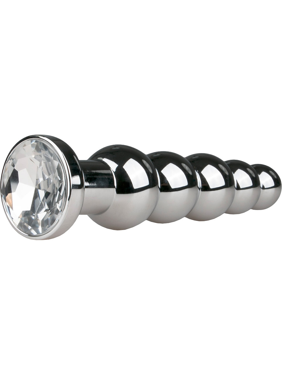Metall Analplugg No.14 med Kristall