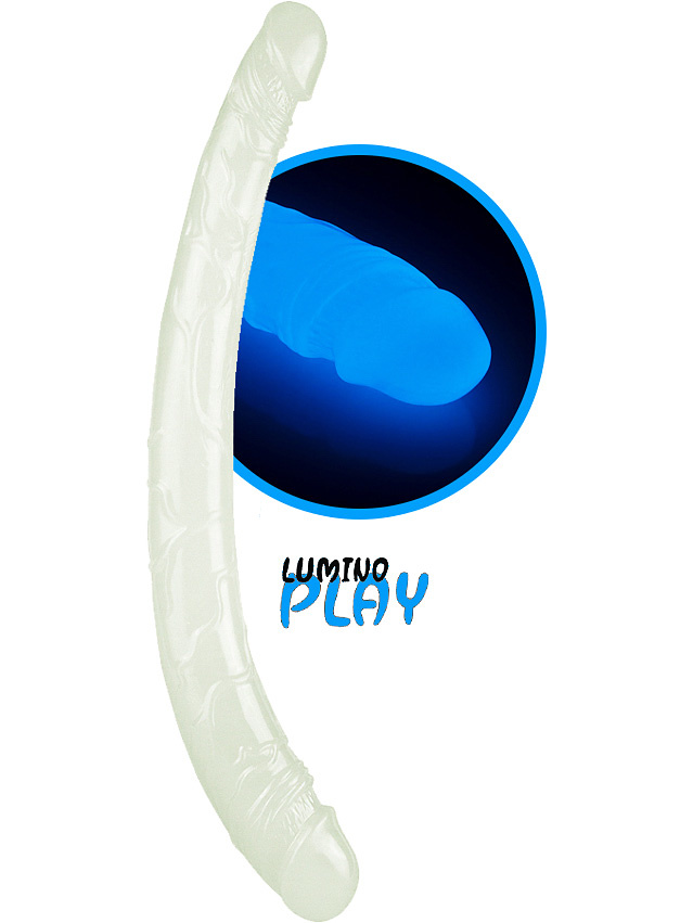Lumino Play, Självlysande Dubbeldildo, 37 cm
