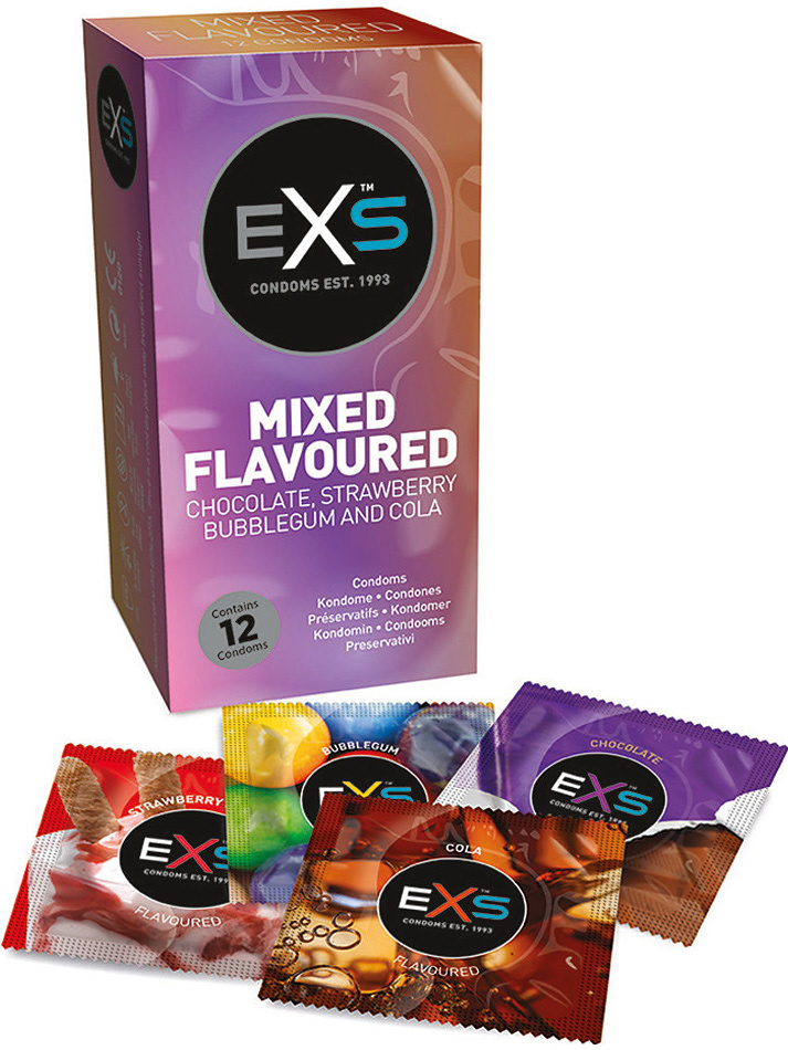 Mixed Flavoured Kondomer, 12-pack