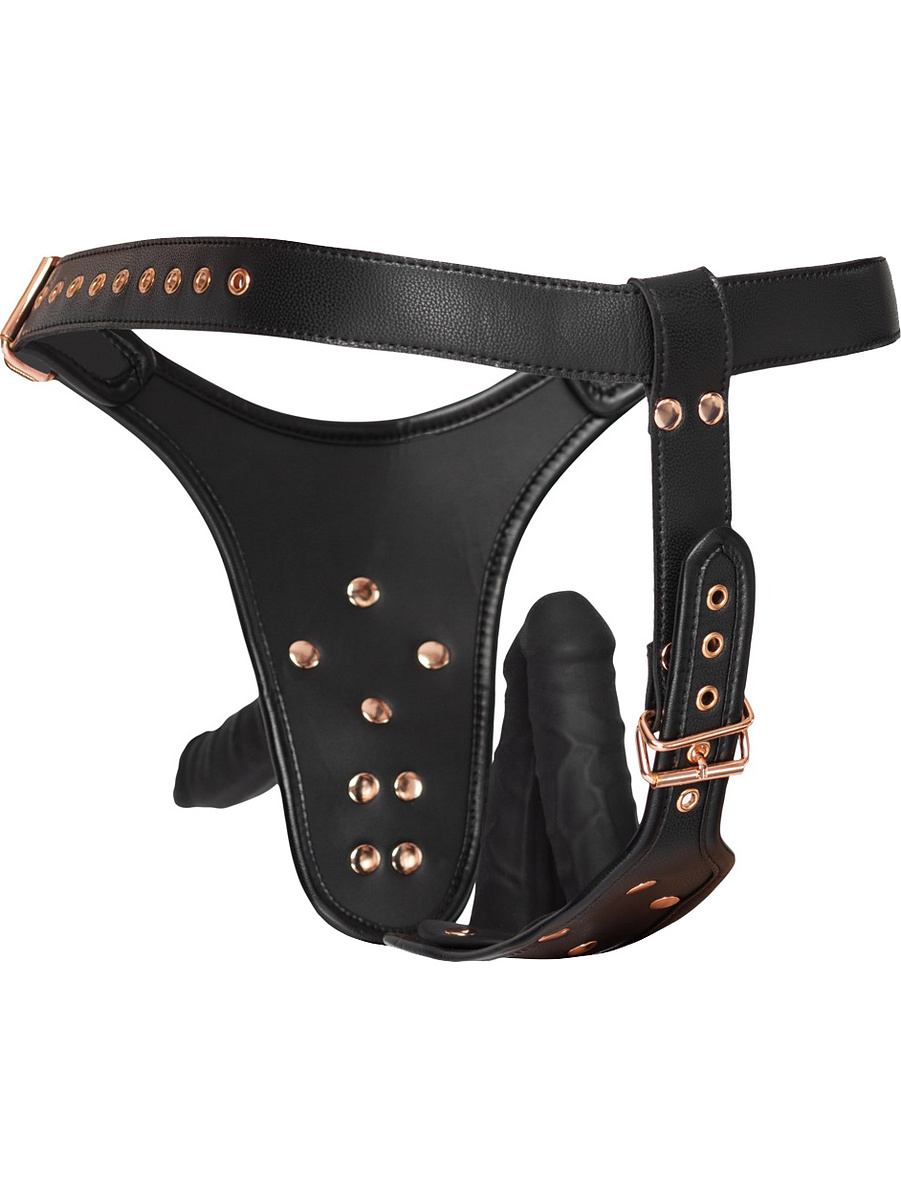 Strap-On-Sele med 3 Dildos