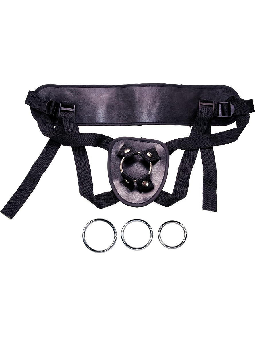 Strap-On-Sele med 3 Metallringar