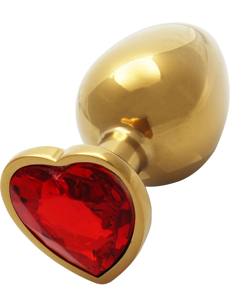 Heart Gem Metal Analplugg, Large