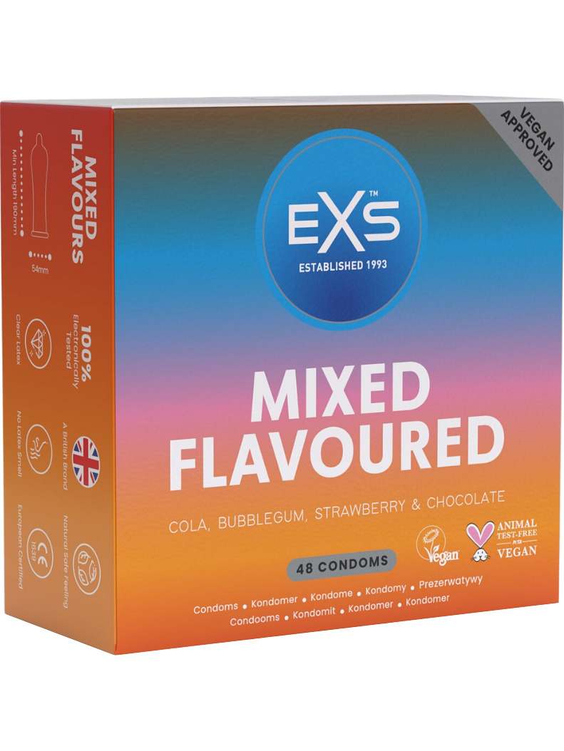 Mixed Flavoured Kondomer, 48-pack