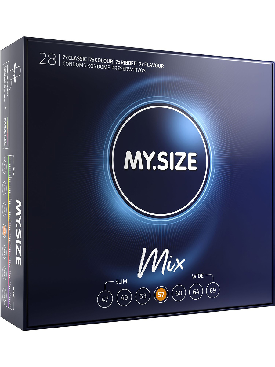 Mix 57mm Kondomer, 28-pack