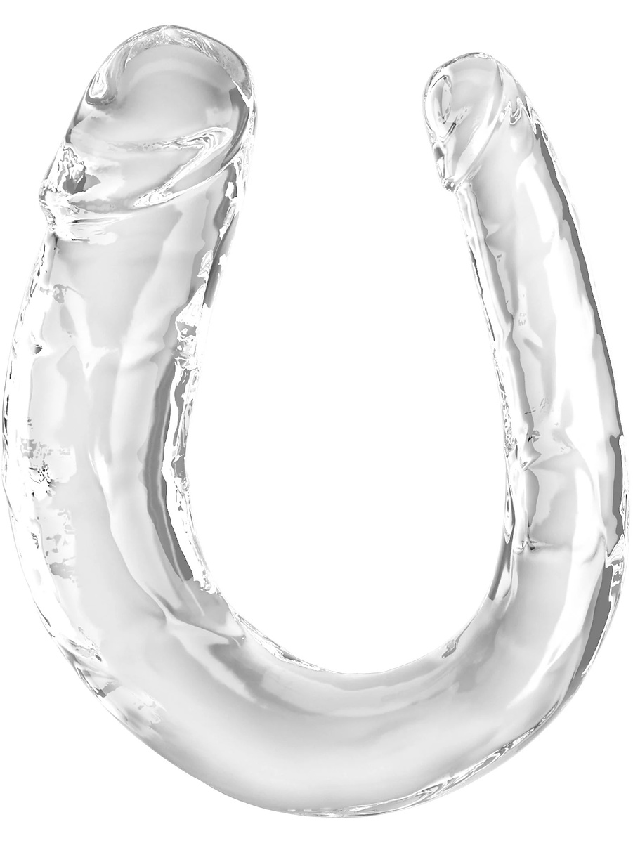 Double Trouble, Transparent Dubbeldildo, 44 cm