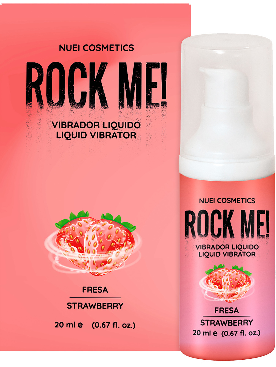 Rock Me! Liquid Vibrator, Stimulerande Gel, Jordgubb