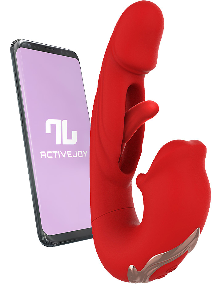 Mouty, Appstyrd Rabbitvibrator med Tunga & Mun