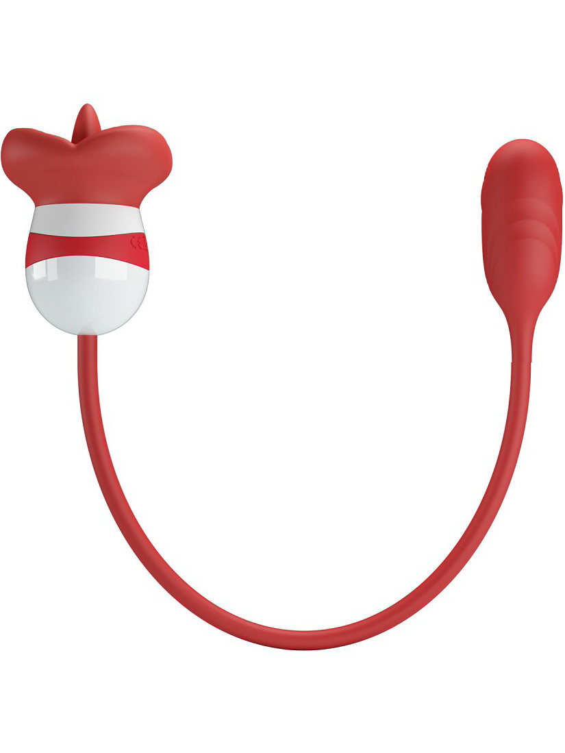 Slickande Rosvibrator med Thumping Bullet