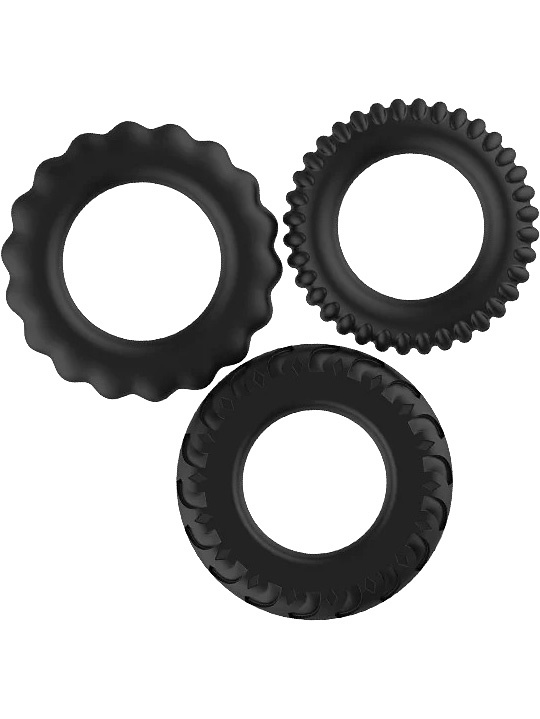 Titan No.2, Set med Penisringar i Silikon