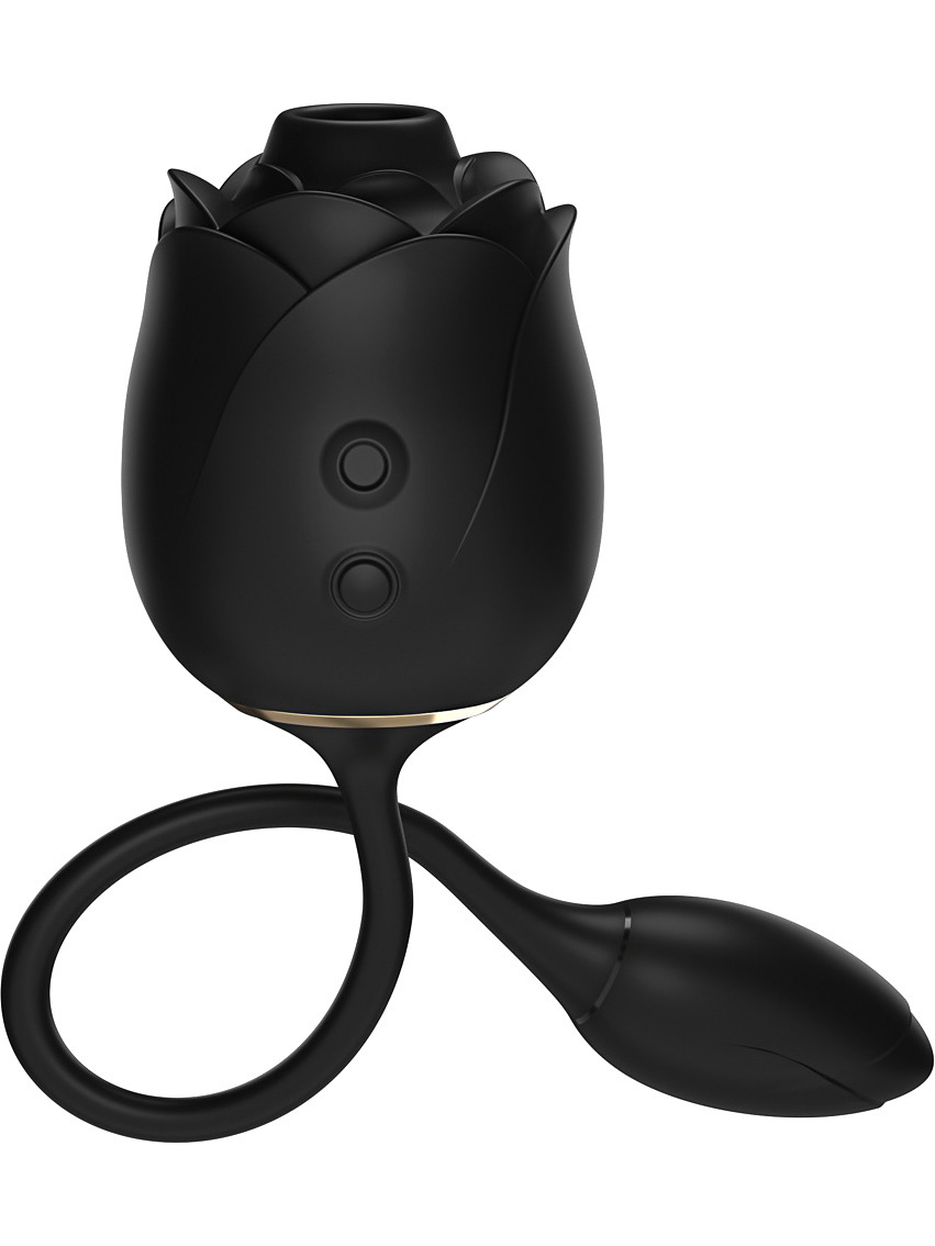 Dark Blushing Rose, Lufttrycksvibrator med Äggvibrator