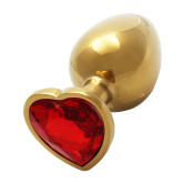 Heart Gem Metal Analplugg, Large