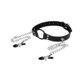 O-Ring Gag med Broestklaemmor